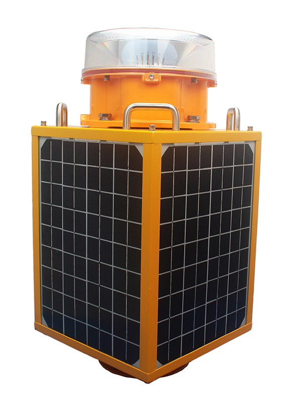 LED solar powered obstruciton light/aircraft warning light for monopole