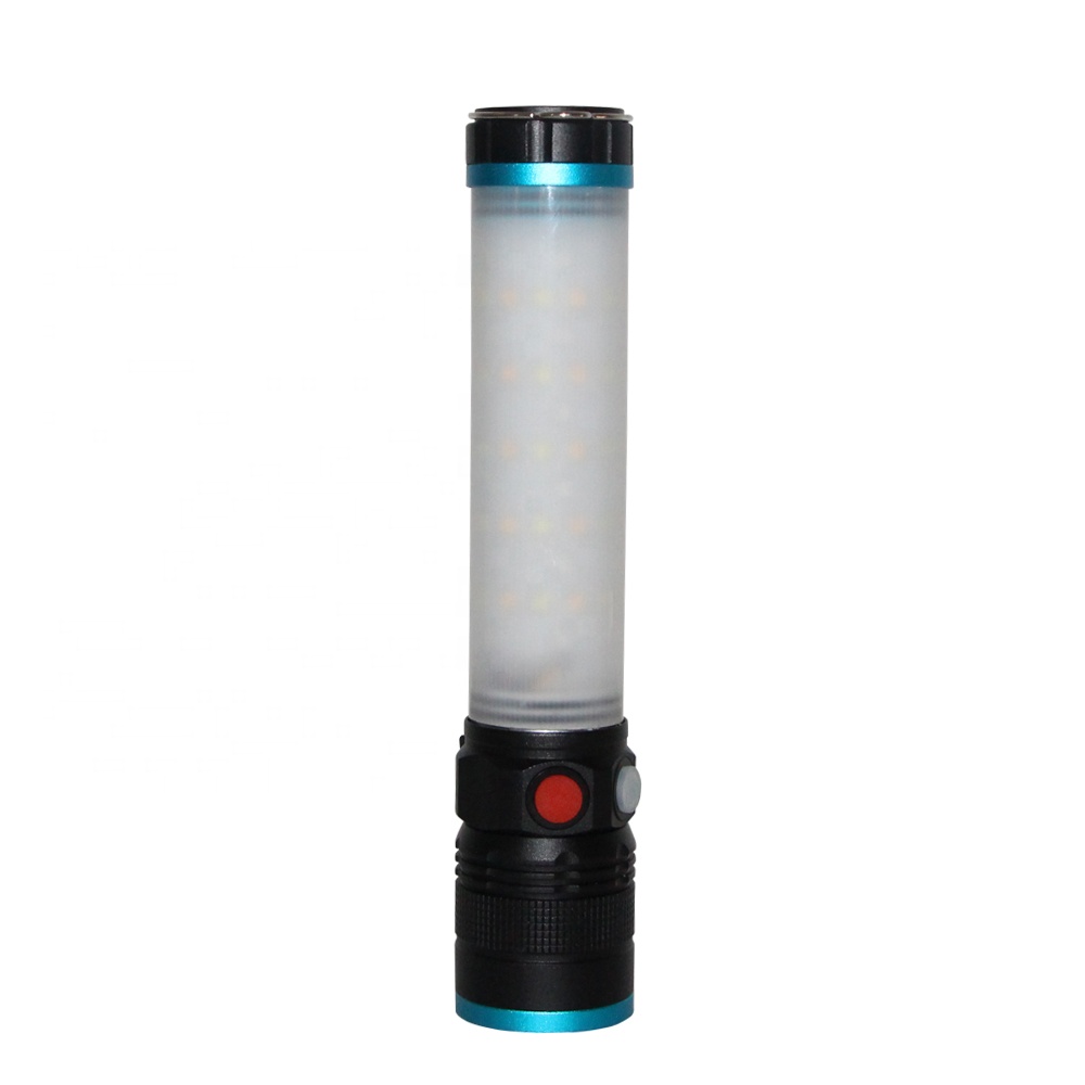 T12 Multi-functional  magic camping light rechargeable led flash light