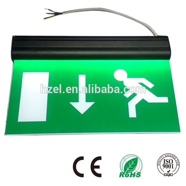 Fire Resistant Edge-lit Running Man Emergency Exit lights