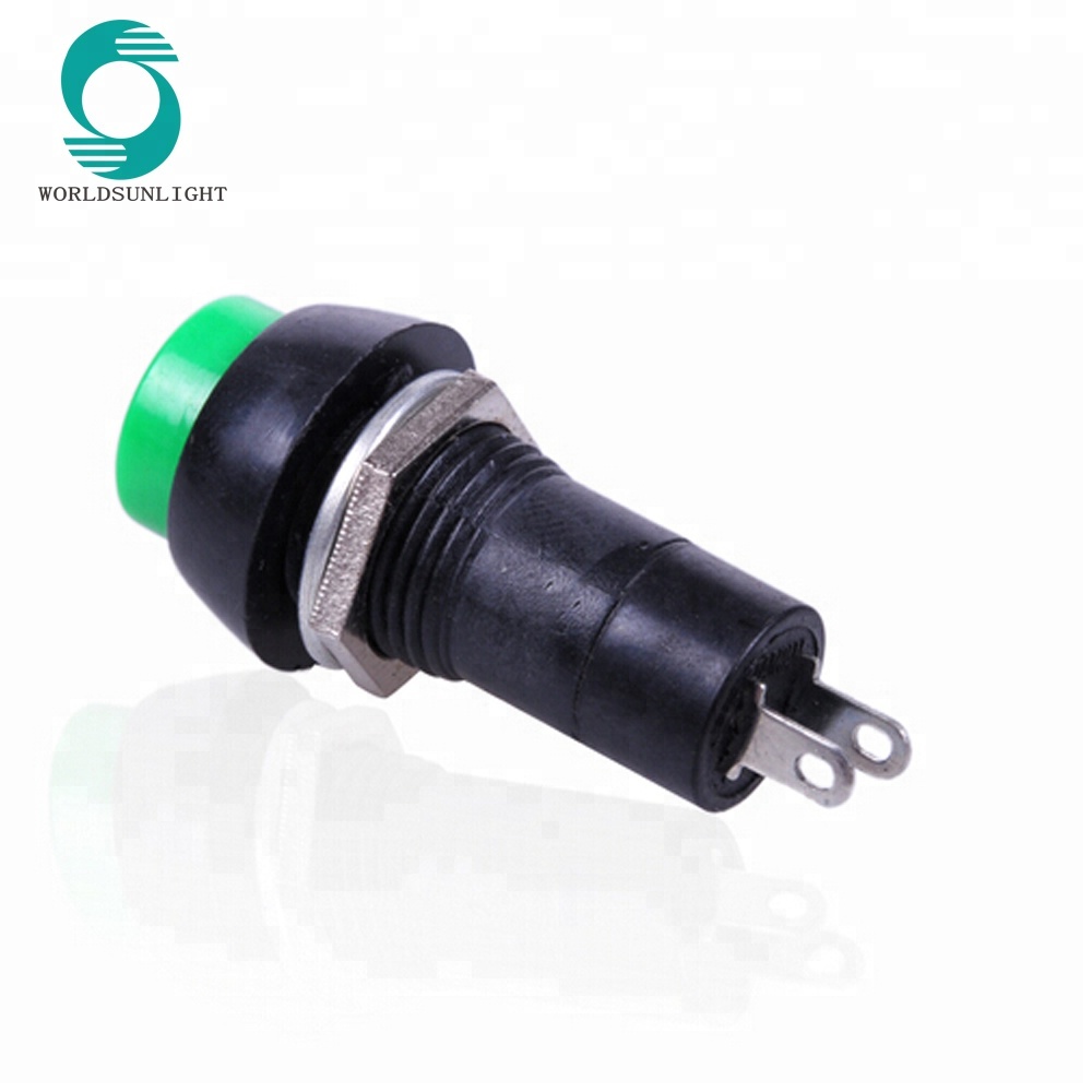 PBS-11A PBS-11B PBS-11C 12mm Thread Dia AC 250V 3A 2 Pins ROUND Push button Pushbutton Switch