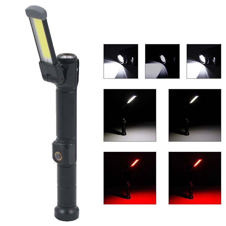 Outdoor Waterproof COB LED Inspection Light Magnetic Torch Light Flashlight Foldable Work Lamp