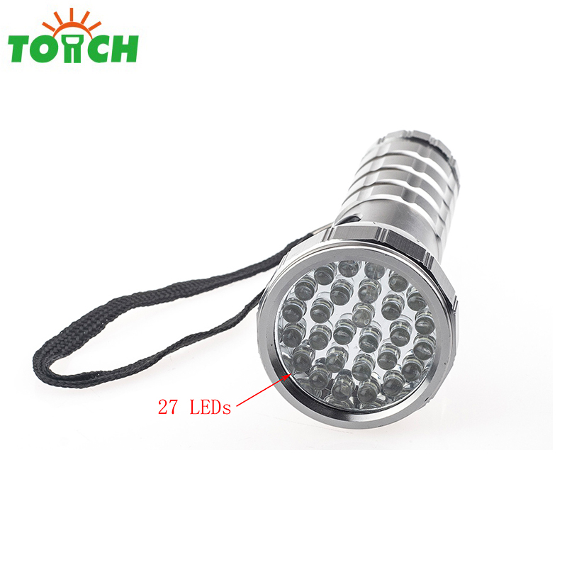 Aluminium hot selling 51 LED AAA battery operated UV torch light