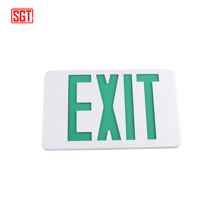 Double face red or green american canadian battery backup led exit sign led emergency lights for hospital