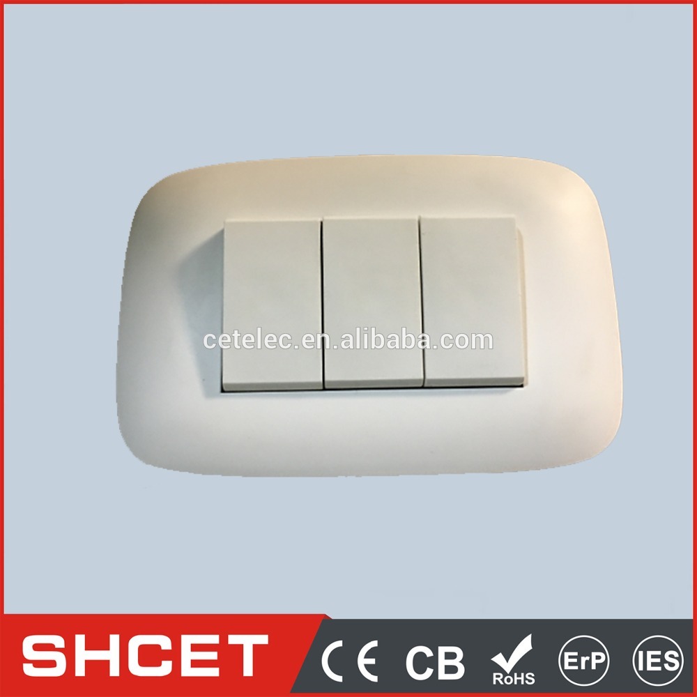 CET-XD-0111-2 10A 110-250V-3 gang 2 way Light switch wall