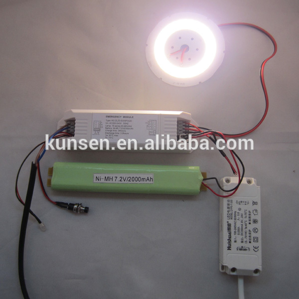 40-50v 90mA emergency battery pack led emergency lighting kit with 7.2V 2000mah Nimh battery and self-test function