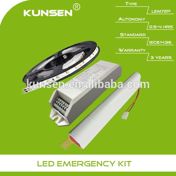 LED Strip Emergency conversion kit with 12V battery pack