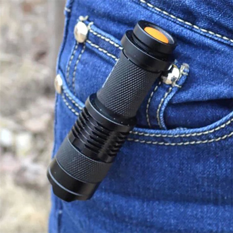 Wholesale Pocket Tactical Mini Portable Rechargeable Zoomable Aluminum LED Flashlight