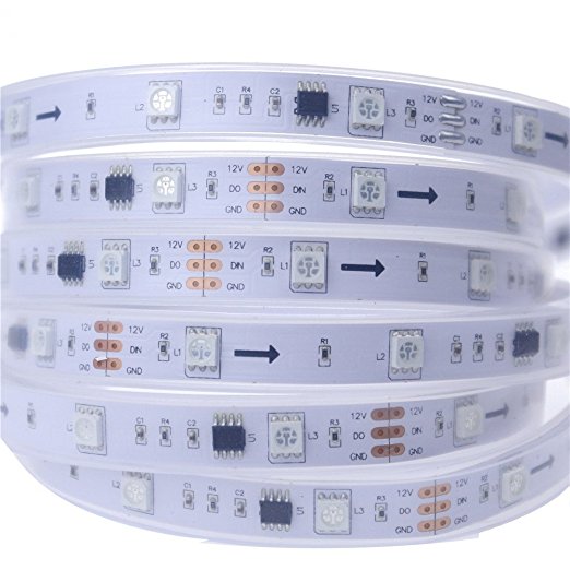 12V DC 5M WS2811 RGB LED Strip Light, Waterproof 150 Pixel 30Leds/M 5050 SMD Addressable Programmable Dream Color Ribbon Lights