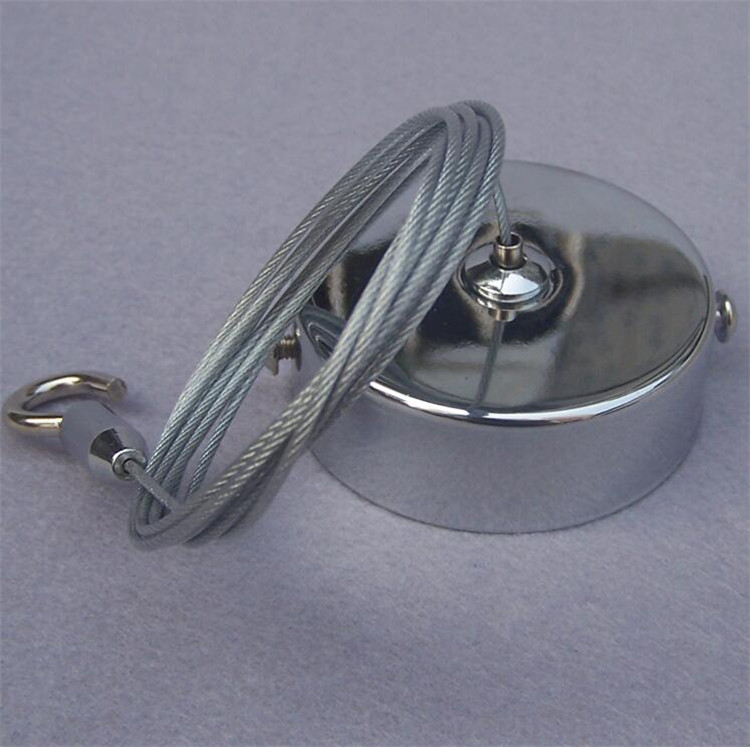 Chrome ceiling plate with 1.5m steel wire rope hook lamp lighting accessories