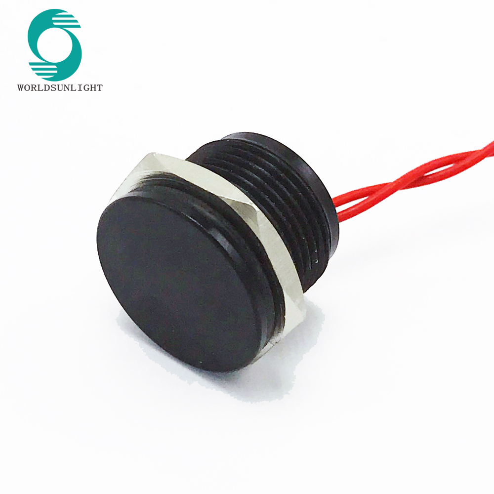 16Mm Black Aluminium Colored Without Led Waterproof Underwater Piezo Switches Ip68