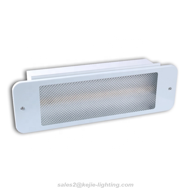 Recessed rechargeable 8W emergency light with fluorescent / led lamp