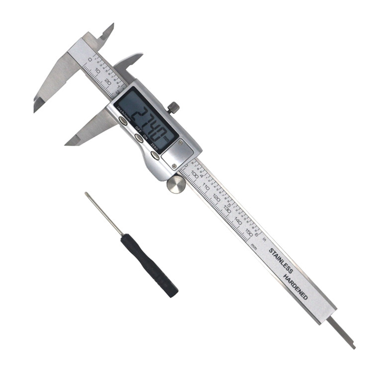 Plastic Box Stainless Steel Electronic Digital Vernier Caliper Gauge Micrometer 150mm 0.01mm 6 inch LCD Display Metal Ruler