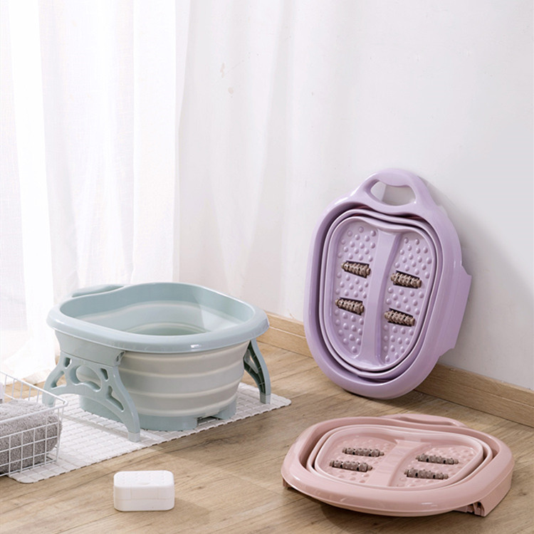 Plastic Foot Bath Basin Lrge Heightening Footbath Fording Barrel Collapsible Plain Foaming Feet Massage Shower Bucket