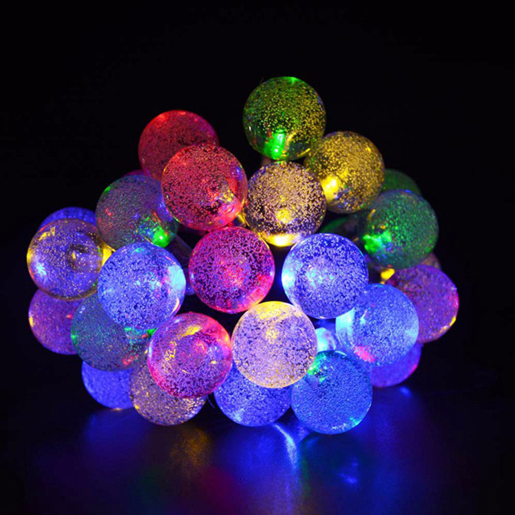 christmas tree 6M 30 Garden LEDs Crystal Ball Solar String Solar Outdoor Fairy Globe Christmas Holiday Decorative