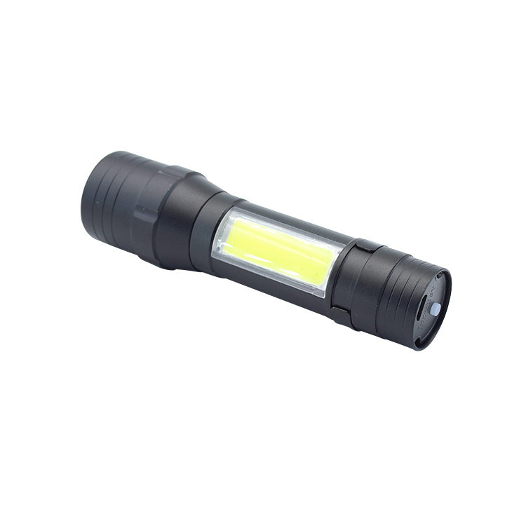 Mini Aluminum USB charge Zoomable With Pen Light Portable Mini COB Torch LED Flashlight