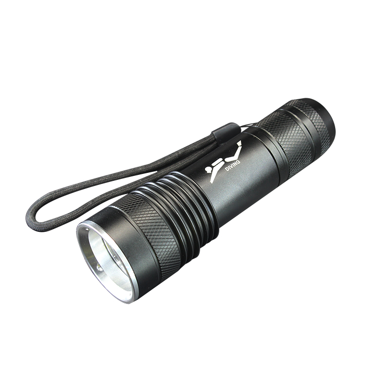 IP68 Waterproof Aluminum LED Diving Flashlight  With White Light and Yellow Light