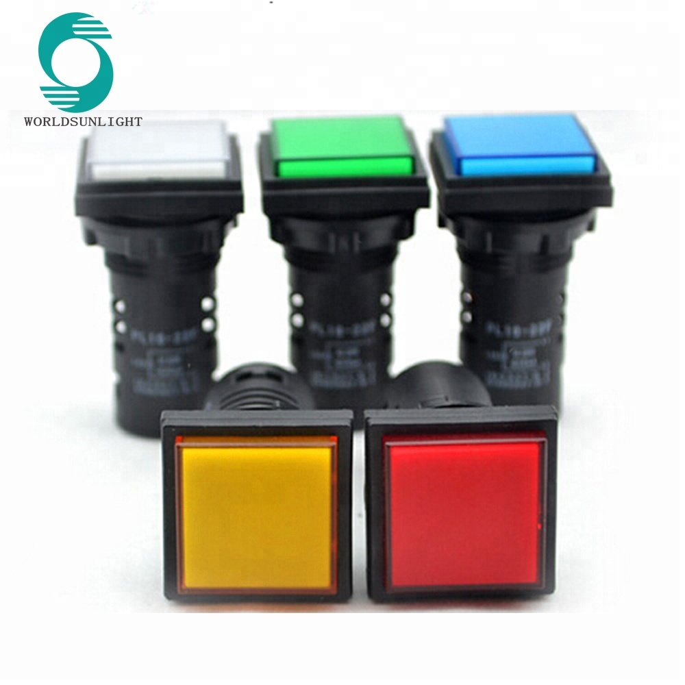 AD16-22F 22MM AC/DC 24V Red/Green/Yellow/White Square Pilot Lamp,LED lamp,indicator light