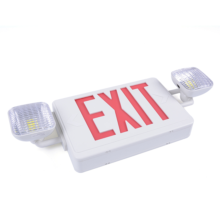 2018 New Model North American standard Red/Green Switchable LED Combo Exit Sign Emergency Light