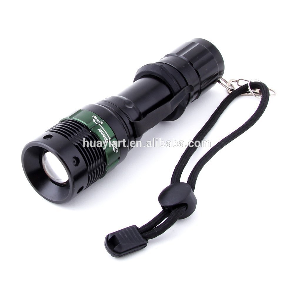 Adjustable Focus Mini LED Aluminum Flashlight Torch with charger & Lanyard, Super Bright, Zoomable LED Flashlights for Camping