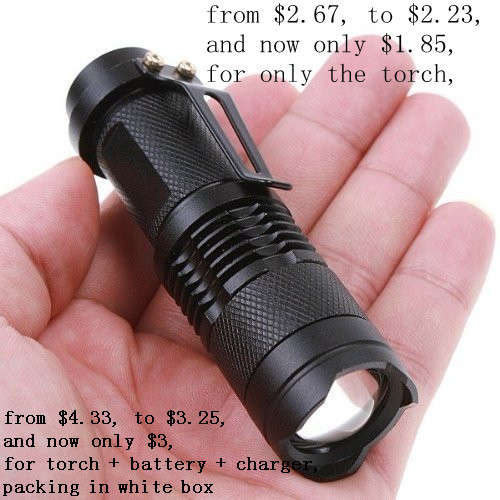 Cheap Power Style SK68 Mini Tactical Hunting Camping Q5 Zoomable Rechargeable Led Flashlight Torch Price