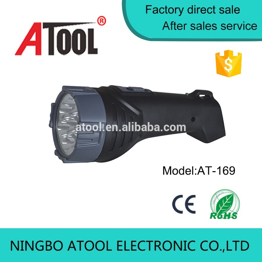 ATOOL AT-199 portable plastic handle led rechargeable flashlight for camping