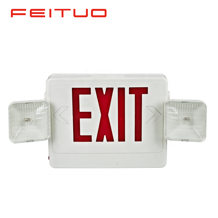 Maintianed rechargeable combination exit sign emergency light