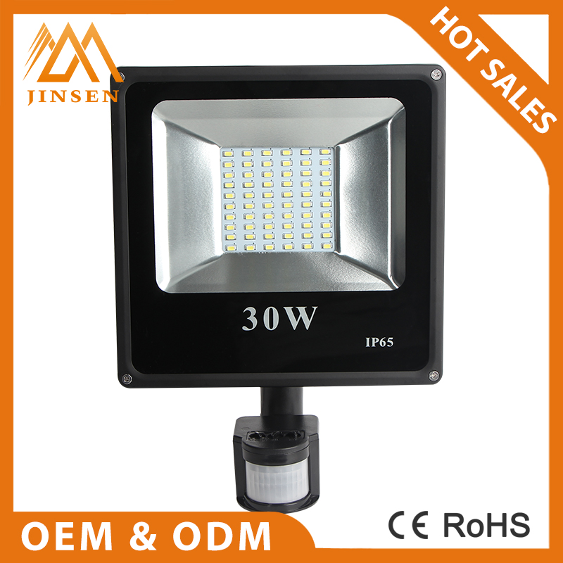 High efficiency energy saving glass sensor SMD induction flood light 30w