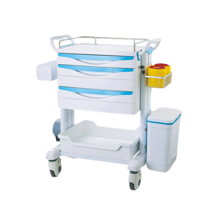New mobile medicine crash trolley cart in hospital