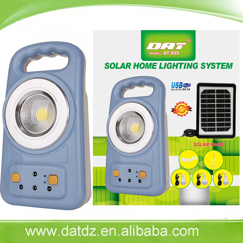 new AT-990 home solar lighting small systems Home Application and Normal Specification led solar home lighting system