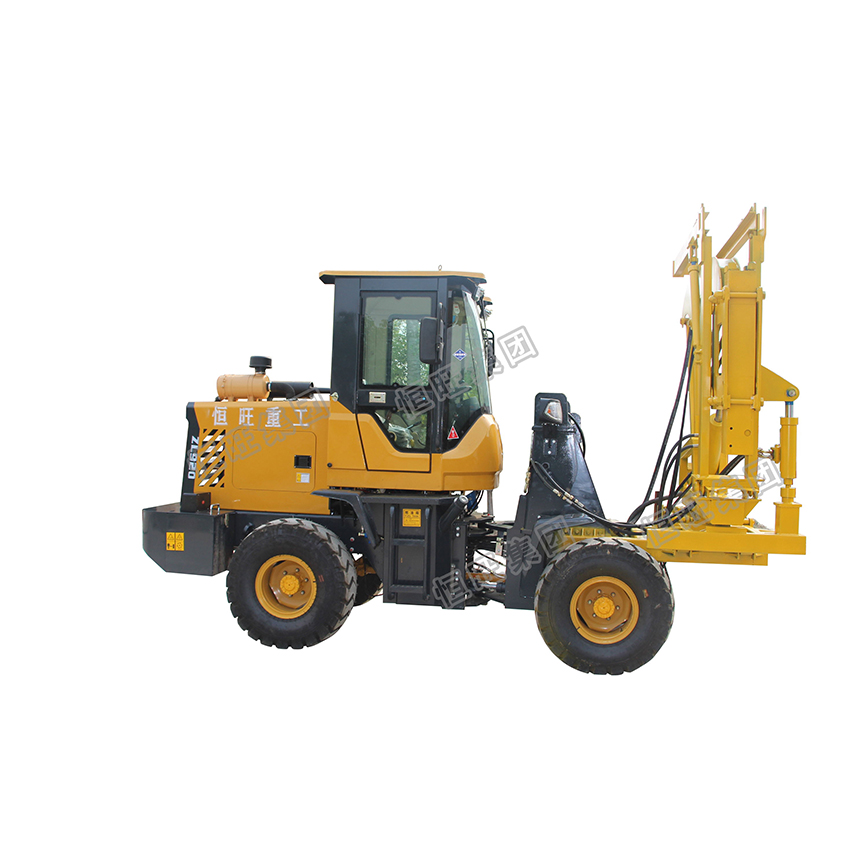 2.5m 3m hydraulic ramming guard rail piling machine