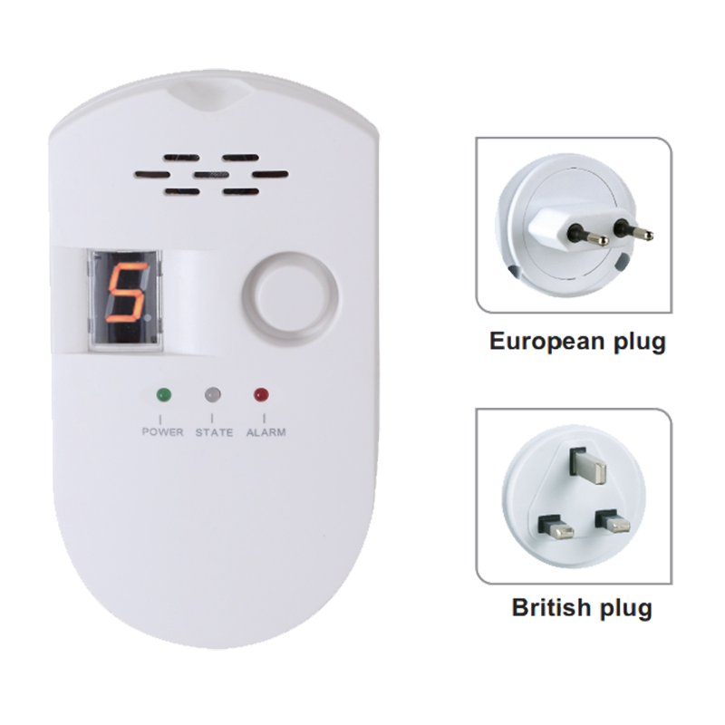 Home security smart gas alarm detector for ultrasonic rat repellent mosquito repellent device with UK EU plug(PS-GD707)