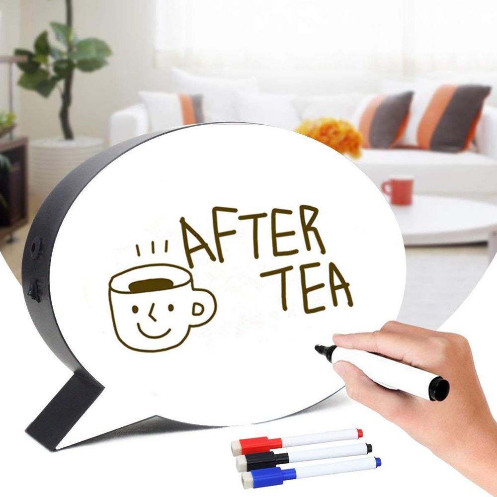 Light Up led Speech Bubble Message Board - Decor, Parties, Events, Office, Stocking Stuffer