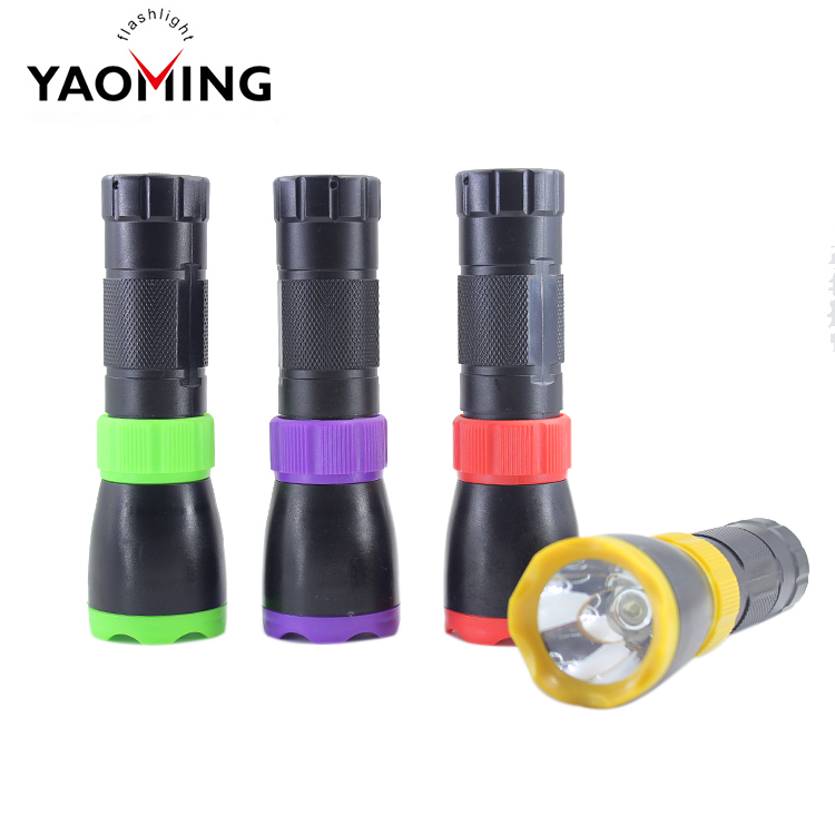 1 watt super bright led torch lights Plastic AAA battery Flashlights