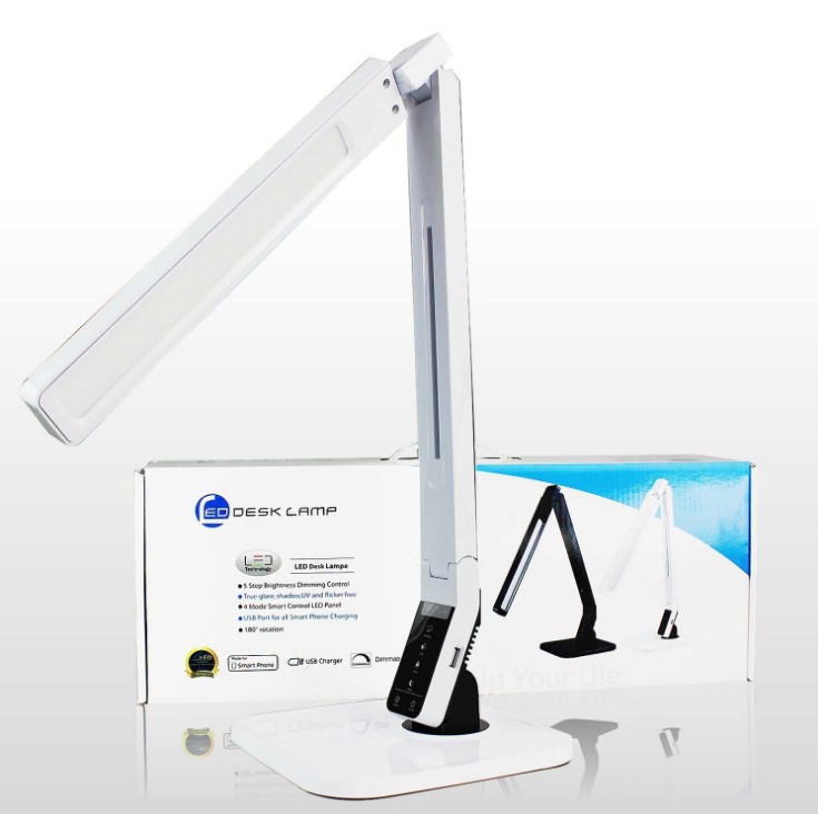 Dimmable Modern Luxury Office Clip On Flexible Bed Reading Light