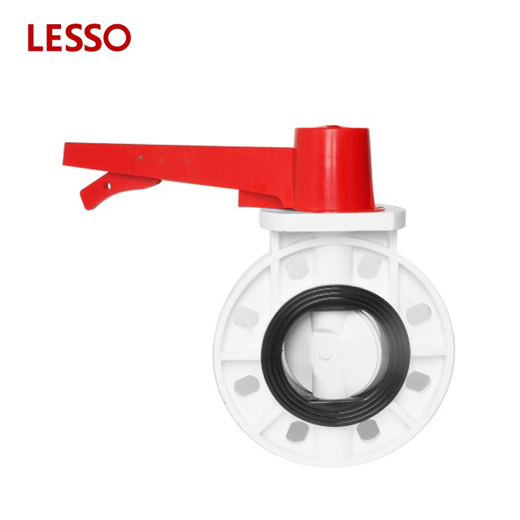 LESSO PVC Pipe Fitting Lever Handle Style Butterfly Valve