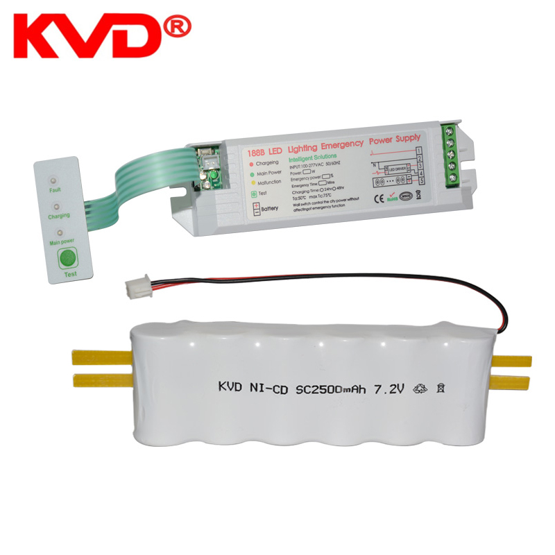 LED emergency kit brand KVD 3w 6w 9w 12w 15w 18w 24w 45w ceiling led panel light emergency battery power