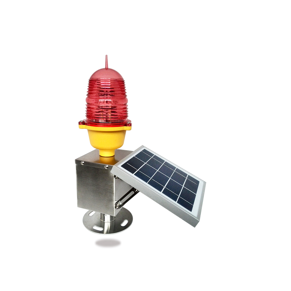 Solar Aviation Obstruction Light, Low Intensuty Aviation Lights FAA L810 Obstacle Warning Light