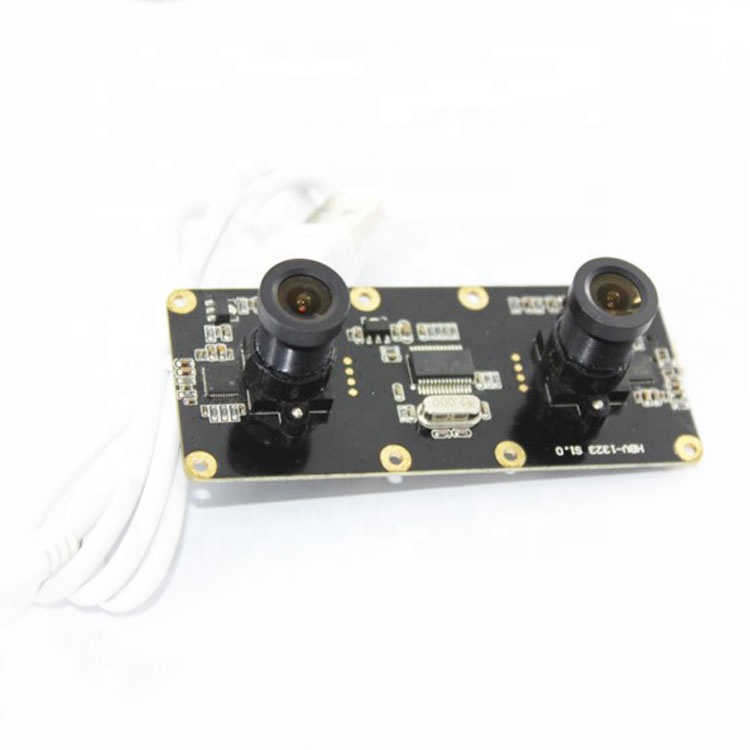 60FPS 0.3MP Manual Focus OV7725 USB 2.0 Dual Camera Module Asynchrony Face Recognition