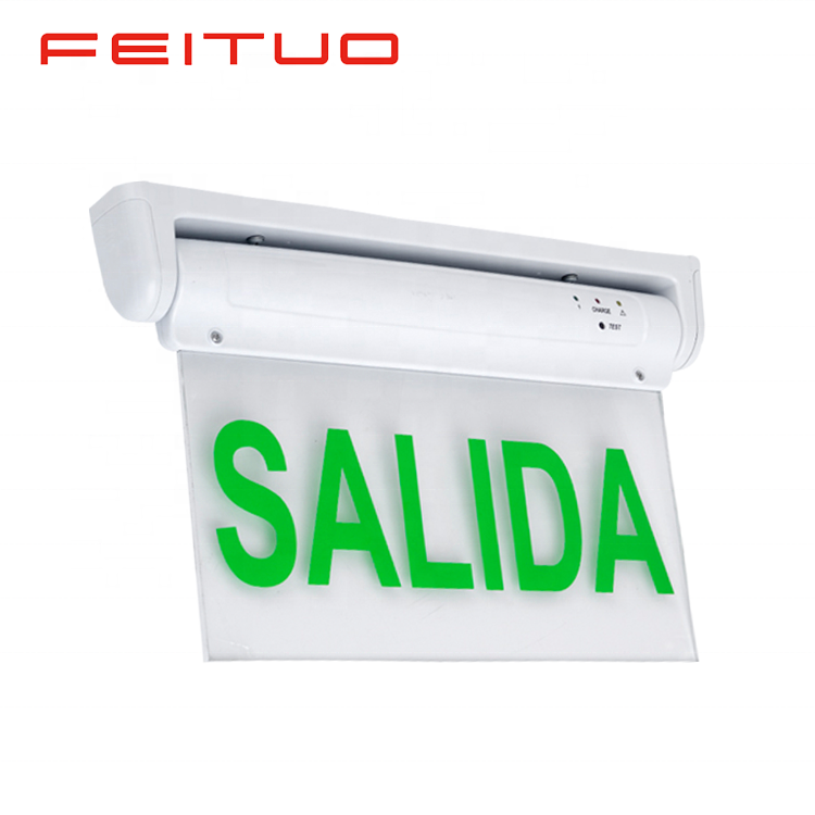 IP20 good quality acrylic panel ceiling mounted exit signs