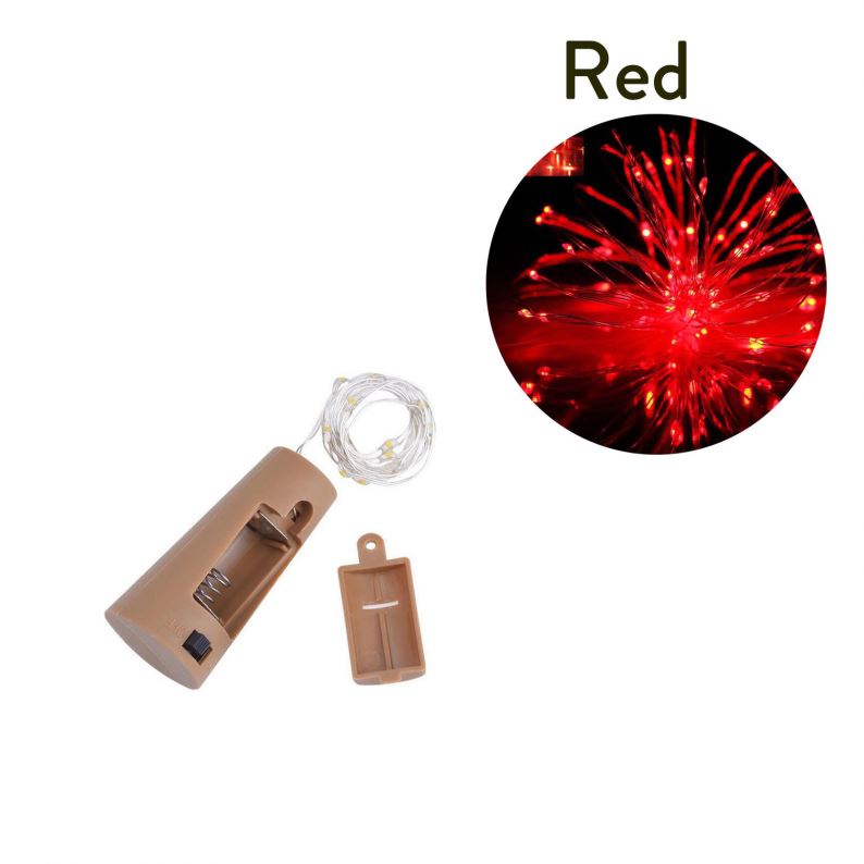 20 LED Wine Bottle Lights Cork Battery Powered Starry DIY Christmas String Lights For Party Halloween Wedding Decoracion