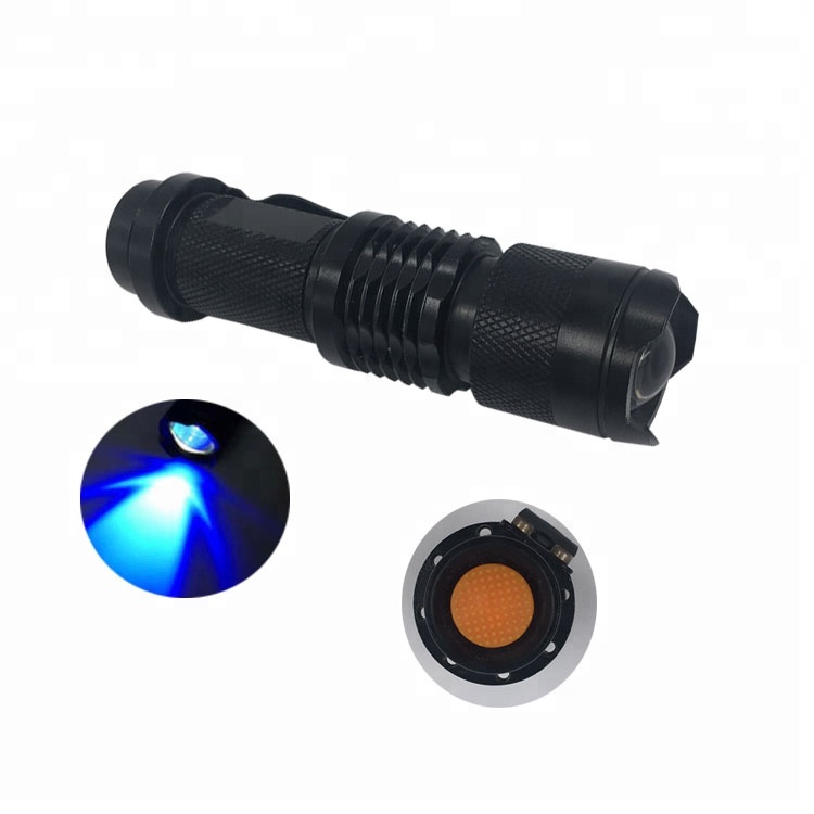 1 LED UV torch aluminum uv flashlight zoom with purple light for money