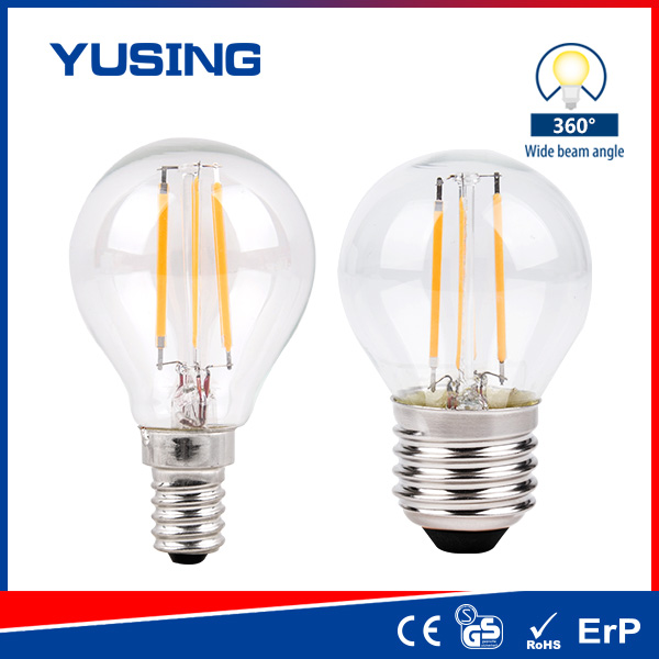 G45 Big illumination Angle Warm White 4W Glass LED Bulb Parts