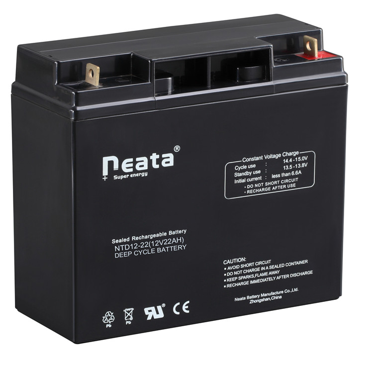 Neata Maintenance Free Gel Motorcycle Battery AGM Separator 12v 22ah