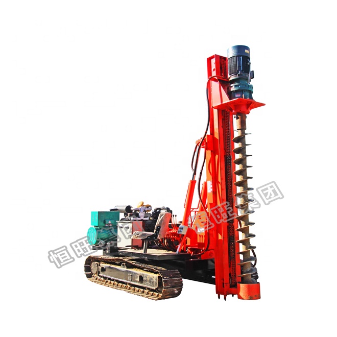 Commercial price of ground screw electric drill machine pile driver for solar engergy system