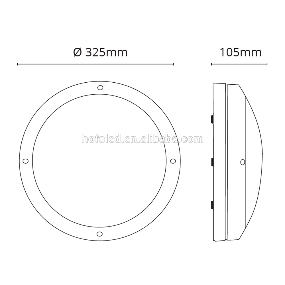 Aluminum IP65 Outdoor ceiling motion sensor light