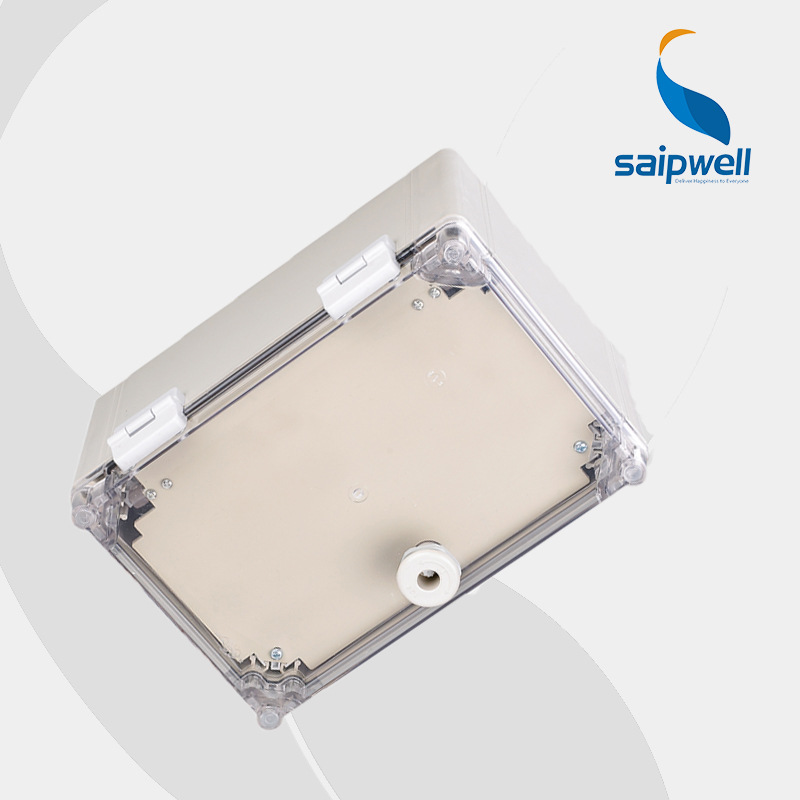 SAIPWELL Y IP66 SP-ATM302016 300*200*160 ABS Body PC Transparent Cover With Lock Middle DoorWall Mounted Distribution Box