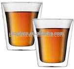 borosilicate double wall glass cup