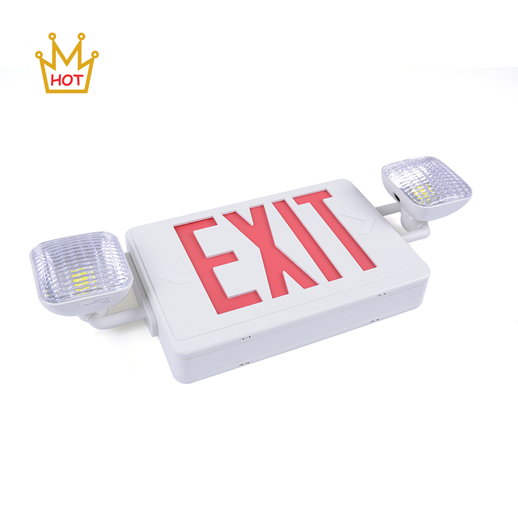 North American standard 120v 277V AC dual voltage red or green letters led emergency exit sign light