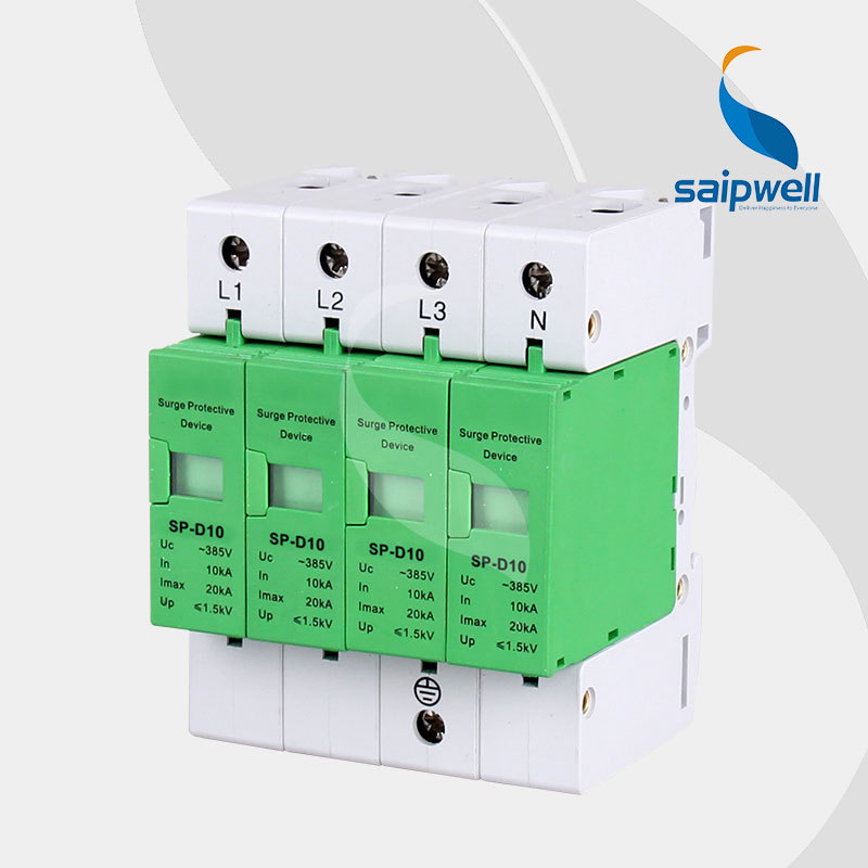 SAIP/SAIPWELL New Type 440V 4 Poles IP65 Electrical Transient Voltage Surge Suppressor