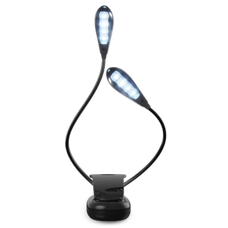 Rechargeable Rechargeable Extra-Bright 8 LED Book Light Easy Clip On Reading Light With 2 Brightness Settings